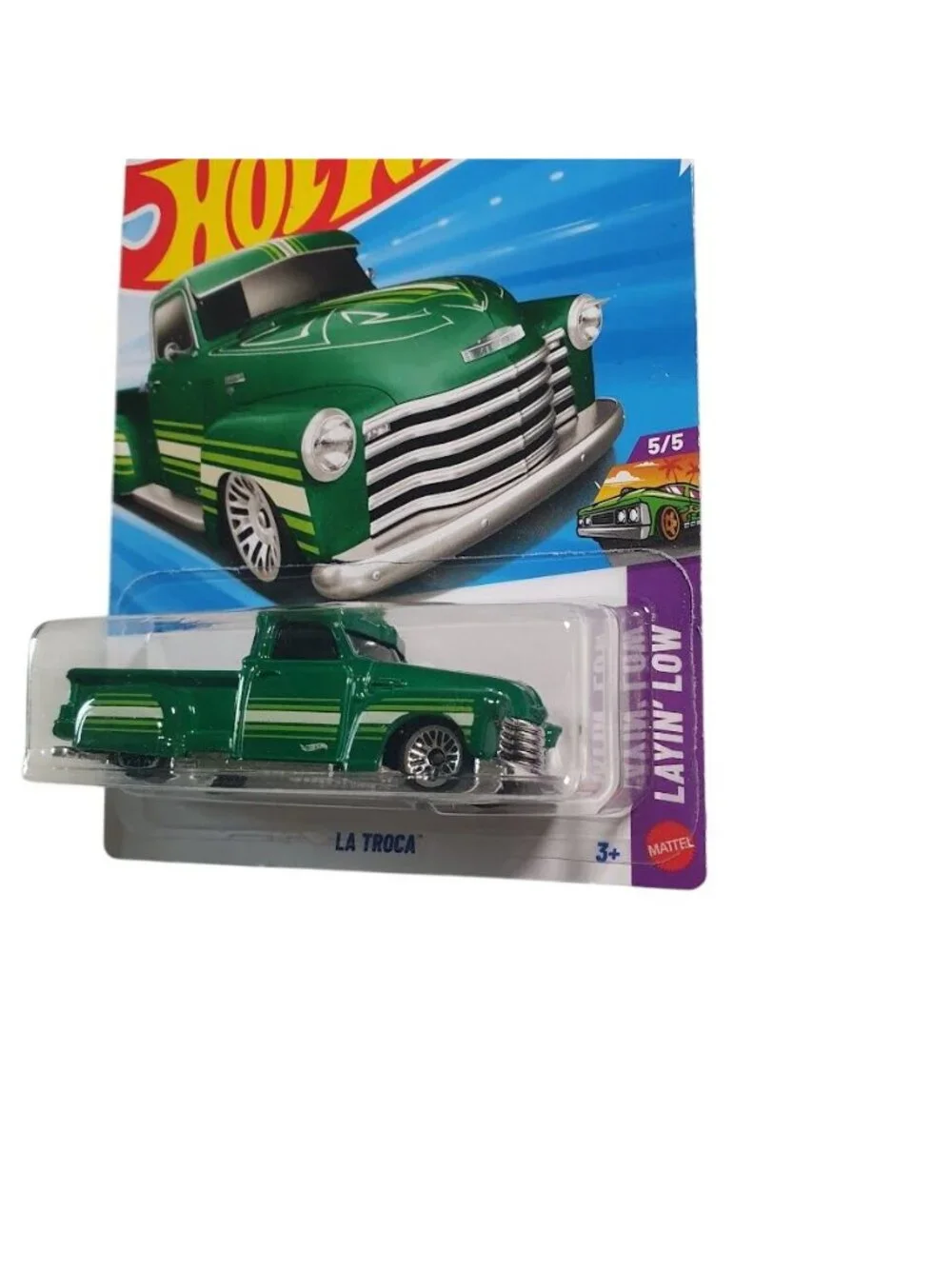 Hot Wheels La Troca Green Pickup Collectible Diecast Model Car Mattel Layn Low